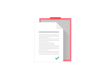 A graphic of a report on a clipboard