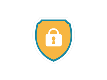 A graphic of a lock